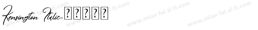 Kensington Italic字体转换